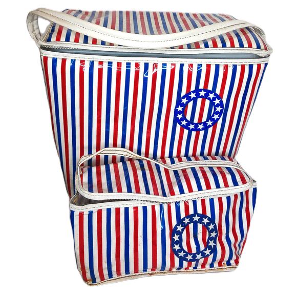 Vintage Prepac Vinyl Cooler Tote Set READ - Picture 11 of 12